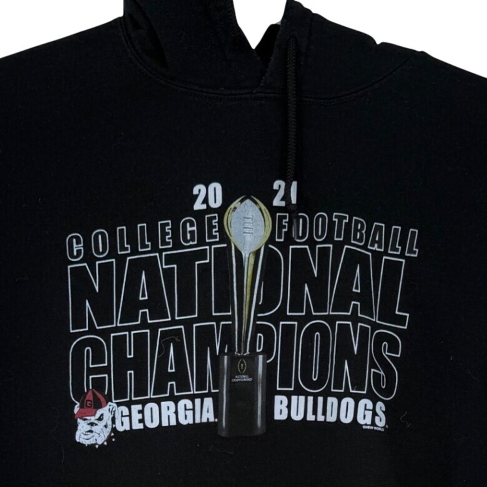 Georgia Bulldogs 2021 College Football National Champions Hoodie Black Large